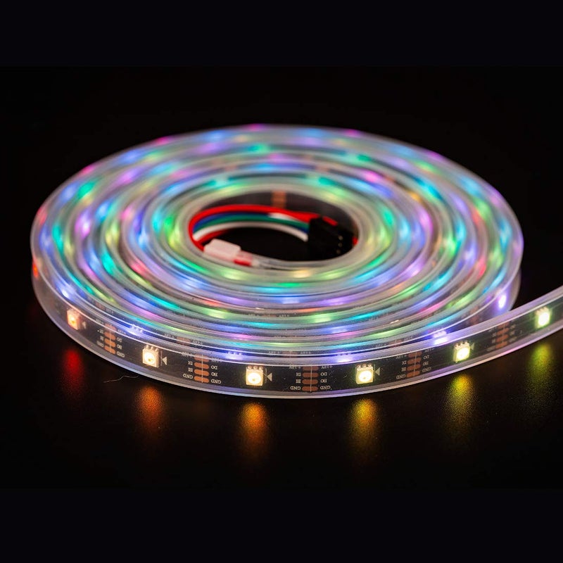 BTF-LIGHTING WS2815 (Upgraded WS2812B) 16.4ft 150 Pixels Magic Dream Color Individually Addressable RGB LED Flexible Strip Light 5050 SMD Dual Signal IP67 Tube Waterproof DC12V Black PCB - Image 5